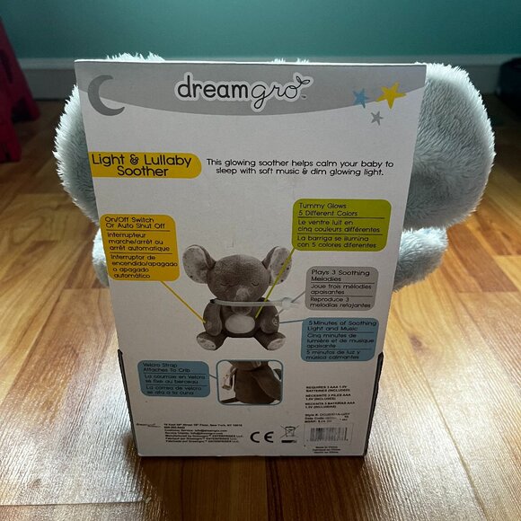 Dreamgro Light & Lullaby Elephant Plush – Soothing Sound & Light Baby Toy, New - Picture 2 of 2